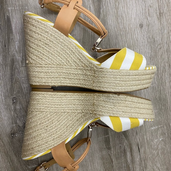 Coach leather and canvas Espadrille Wedges - Picture 6 of 6